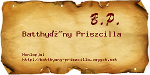 Batthyány Priszcilla névjegykártya